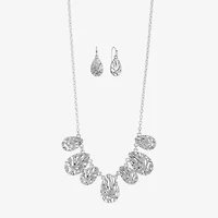Liz Claiborne Collar Necklace And Drop Earring Womens 2-pc. Jewelry Set