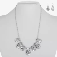 Liz Claiborne Collar Necklace And Drop Earring Womens 2-pc. Jewelry Set