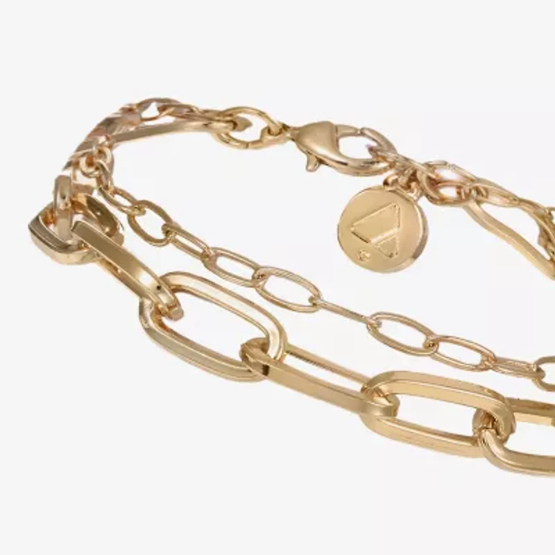 Liz Claiborne Layered Womens Solid Link Bracelet