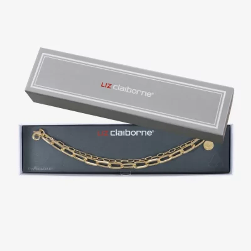 Liz Claiborne Layered Womens Solid Link Bracelet