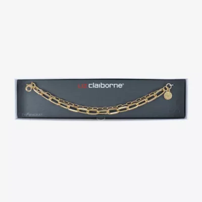 Liz Claiborne Layered Womens Solid Link Bracelet