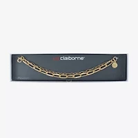 Liz Claiborne Layered Womens Solid Link Bracelet
