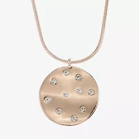 Liz Claiborne Womens Glass 17 Inch Pendant Necklace