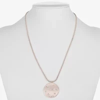 Liz Claiborne Womens Glass 17 Inch Pendant Necklace