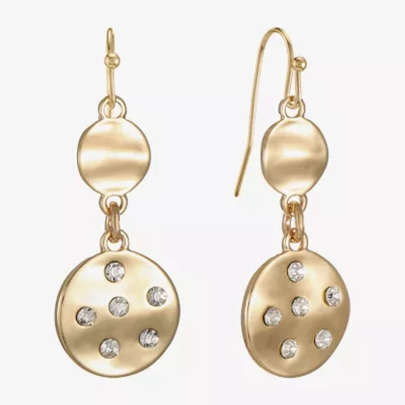 Liz Claiborne Womens Glass Drop Earrings