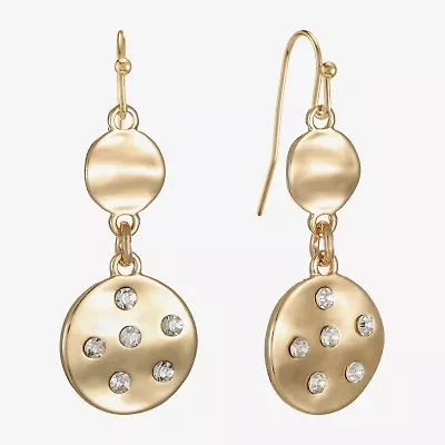 Liz Claiborne Womens Glass Drop Earrings