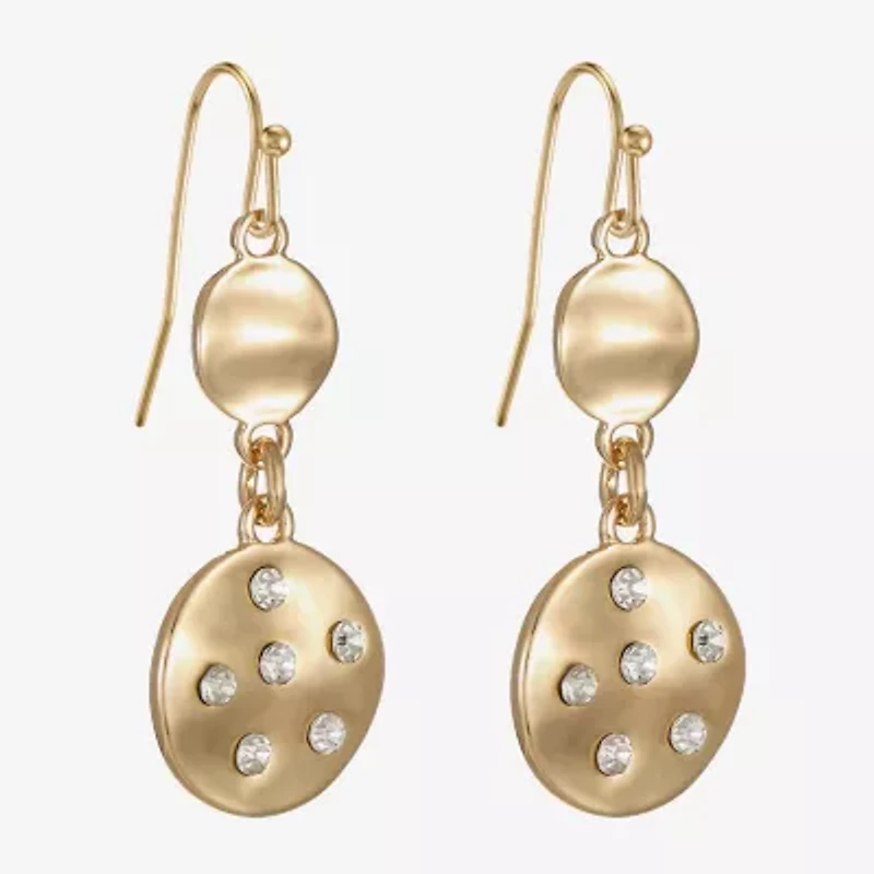 Liz Claiborne Womens Glass Drop Earrings