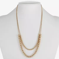 Liz Claiborne Layered Womens 17 Inch Collar Necklace