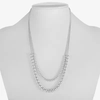 Liz Claiborne Layered Womens 17 Inch Collar Necklace