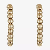Liz Claiborne Open Womens 28mm Round Hypoallergenic Hoop Earrings