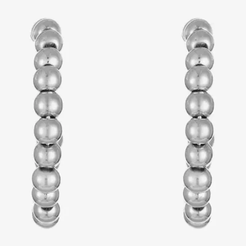 Liz Claiborne Open Womens 28mm Round Hypoallergenic Hoop Earrings