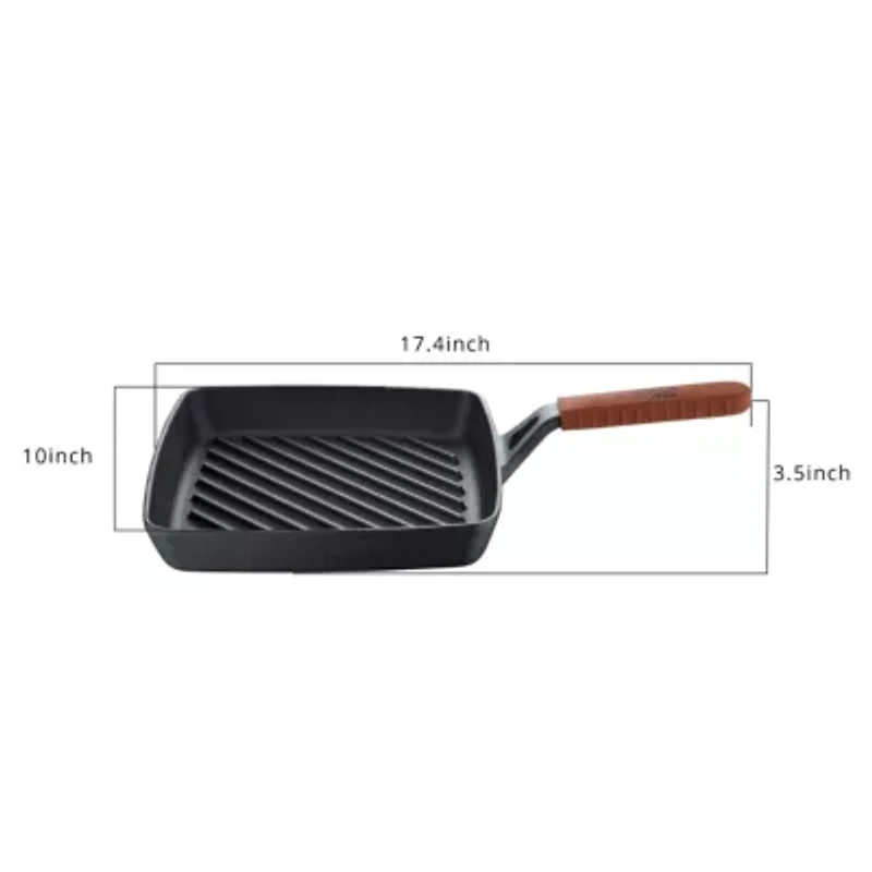 Mesa Mia Cast Iron 9.75" Square Grill Pan