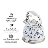 Laura Ashley Stove Top 10-Cup Tea Kettle