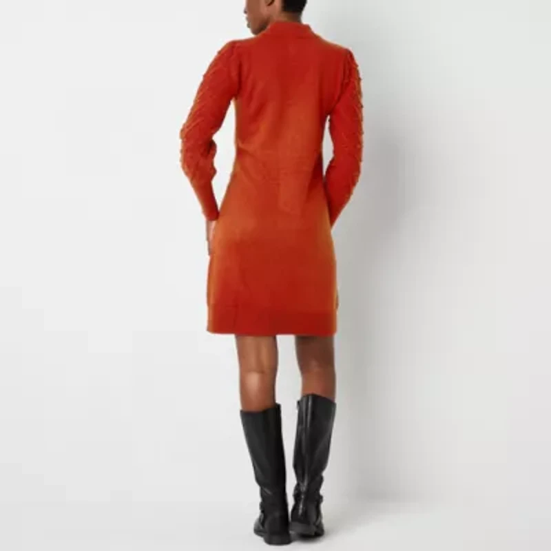 Willow Glenn Womens Long Sleeve Sweater Dress