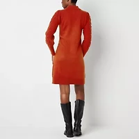 Willow Glenn Womens Long Sleeve Sweater Dress