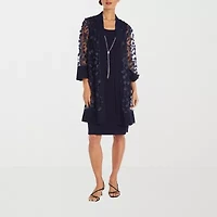 R & M Richards Floral Womens Floral Jacket Dress