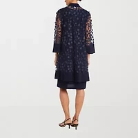 R & M Richards Floral Womens Floral Jacket Dress