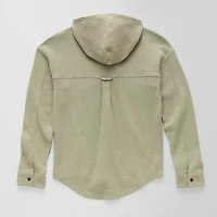 Thereabouts Waffle Little & Big Kid Girls Ultra Lightweight Shirt Jacket