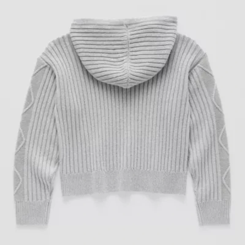 Thereabouts Little & Big Kid Girls Hooded Long Sleeve Pullover Sweater
