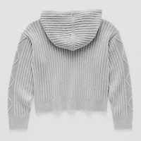 Thereabouts Little & Big Kid Girls Hooded Long Sleeve Pullover Sweater