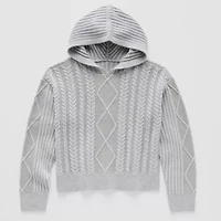 Thereabouts Little & Big Kid Girls Hooded Long Sleeve Pullover Sweater