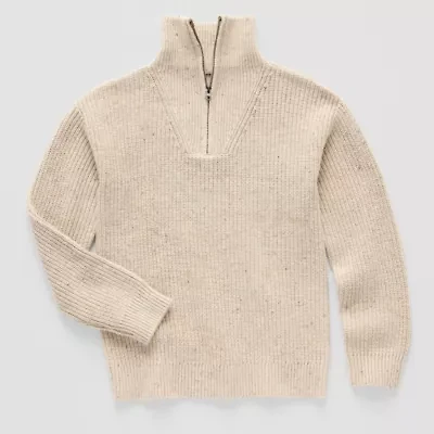 Thereabouts Little & Big Kid Boys Mock Neck Long Sleeve Pullover Sweater