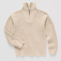 Thereabouts Little & Big Kid Boys Mock Neck Long Sleeve Pullover Sweater