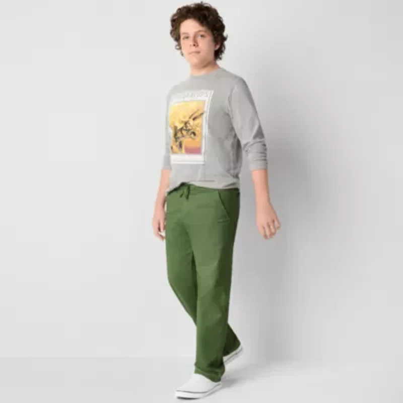 Thereabouts Little & Big Kid Boys Straight Regular Fit Husky Pull-On Pant
