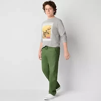 Thereabouts Little & Big Kid Boys Straight Regular Fit Husky Pull-On Pant