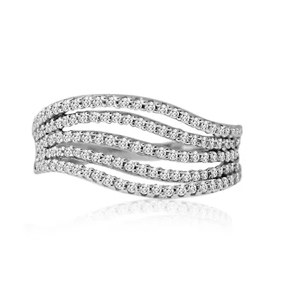 Womens 1/2 CT. T.W. Genuine White Diamond 10K Gold Cocktail Ring