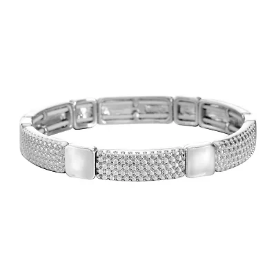 Liz Claiborne Silver Tone Womens Stretch Bracelet