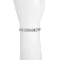 Liz Claiborne Silver Tone Womens Stretch Bracelet