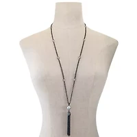 Liz Claiborne Womens White Simulated Pearl 32 Inch Pendant Necklace
