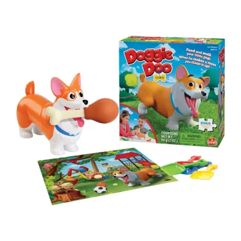 Goliath Doggie Doo Corgi W/ Bonus 24pc Puzzle Table Game