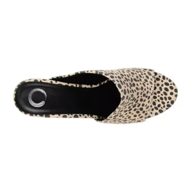 Journee Collection Womens Allea Slip-on Open Toe Mules