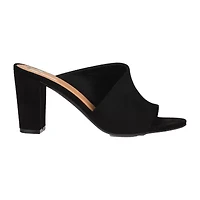 Journee Collection Womens Allea Slip-on Open Toe Mules
