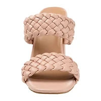 Journee Collection Melissa Womens Round Open Toe Block Heel Pumps