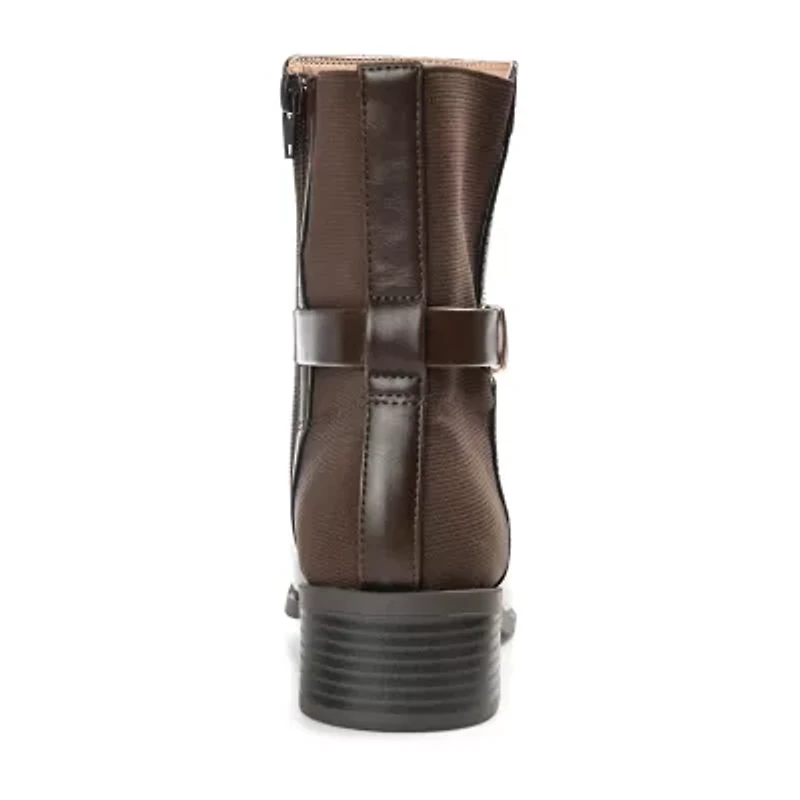 Journee Collection Womens Aubrie Stacked Heel Booties