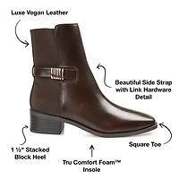 Journee Collection Womens Aubrie Stacked Heel Booties