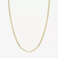 Unisex Adult 20 - 24 Inch 14K Gold Link Necklace Paperclip