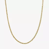 Unisex Adult 14K Gold 20 Inch Wheat Chain Necklace