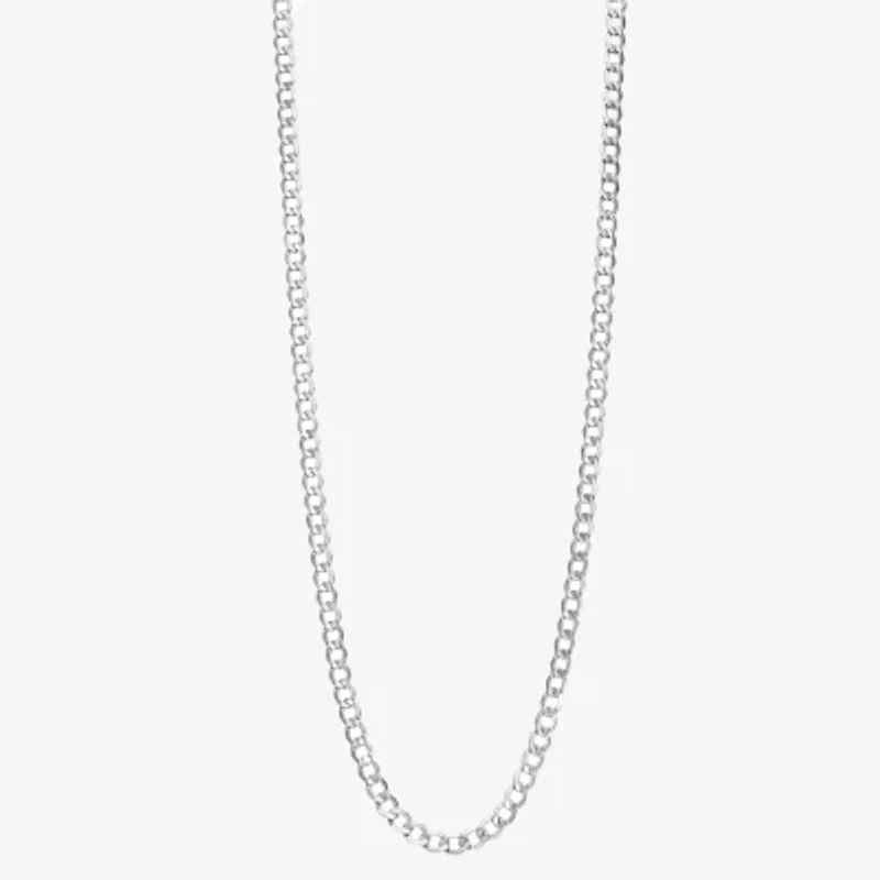 Unisex Adult 10K Gold 20 Inch Curb Chain Necklace