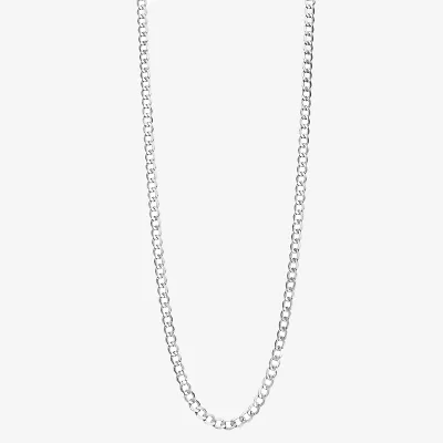 Unisex Adult 10K Gold 20 Inch Curb Chain Necklace