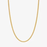 Unisex Adult 10K Gold 24 Inch Herringbone Chain Necklace