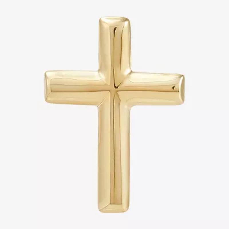 Gold Opulence Womens 14K Gold 8.6mm Cross Single Earring