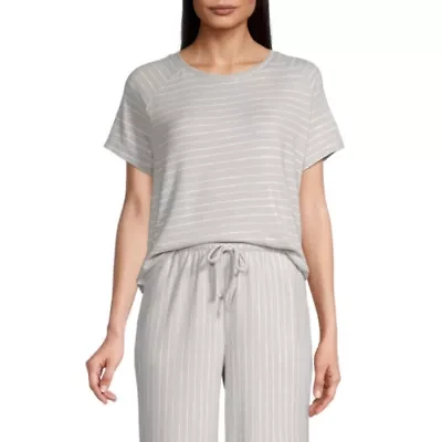 Ambrielle Womens Short Sleeve Raglan Pajama Top