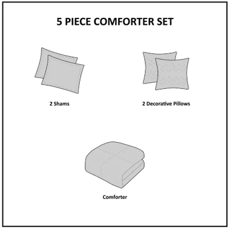 Beautyrest Kiona Velvet 5-pc. Midweight Comforter Set
