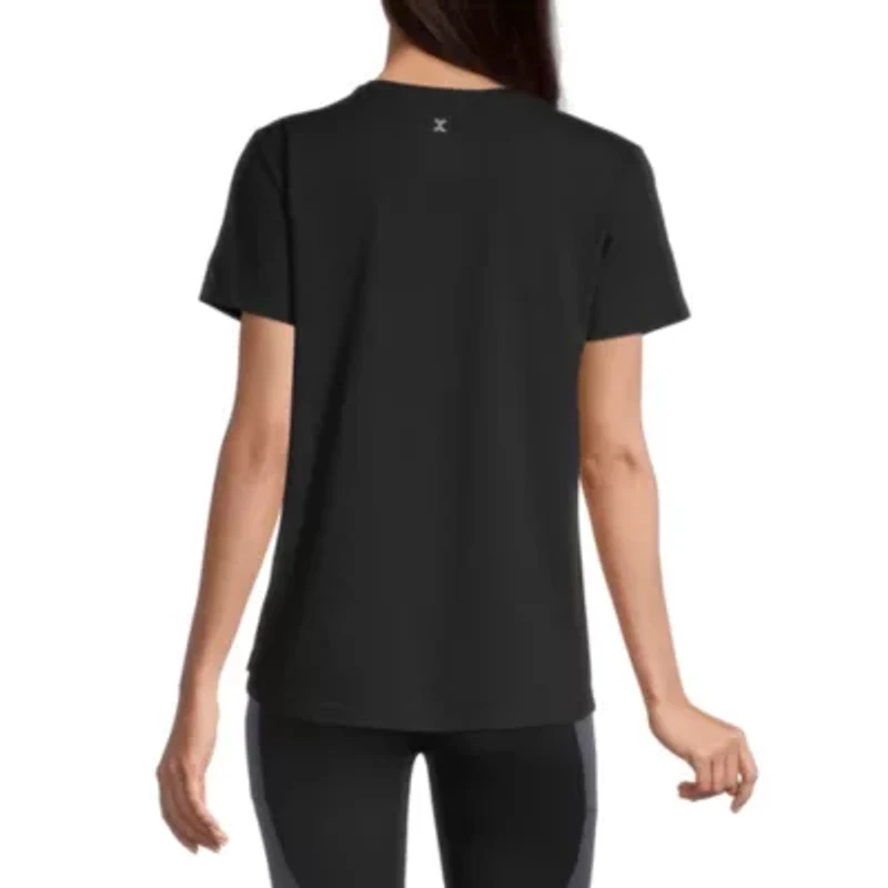 Xersion Womens Cotton Crew Neck Short Sleeve T-Shirt