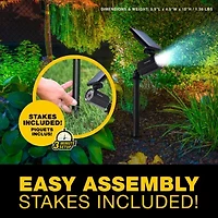 Bell + Howell Bionic Spotlight Deluxe Solar Powered Motion Activated 50% Brighter Outdoor Spotlight