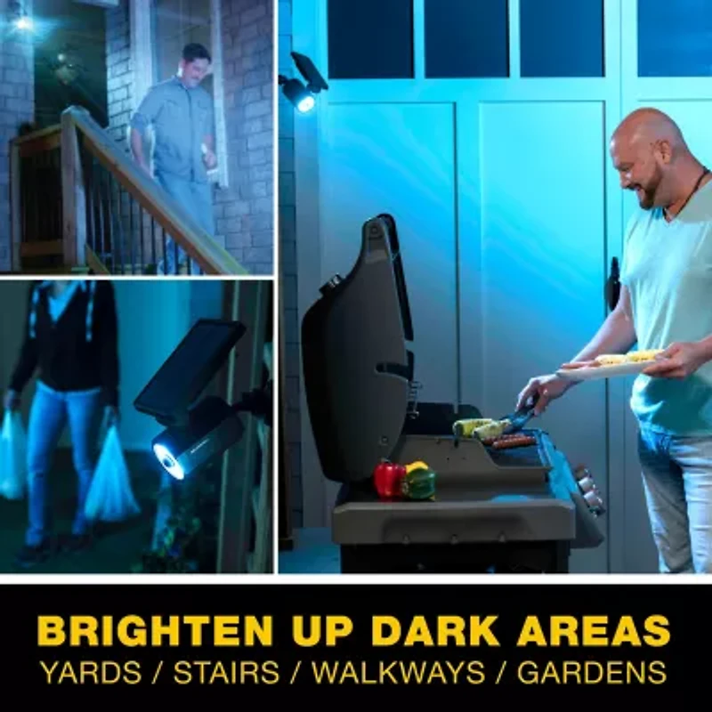 Bell + Howell Bionic Spotlight Deluxe Solar Powered Motion Activated 50% Brighter Outdoor Spotlight